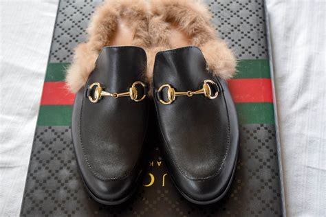 cree faux fur gucci shoes.